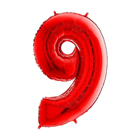 Grabo Red Number 9 Foil Balloon (26")