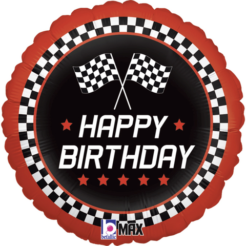 Racing Car Flags Foil Balloon (18")