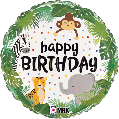 Jungle Birthday Foil Balloon (18")