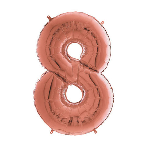 Grabo Rose Gold Number 8 Foil Balloon (26")