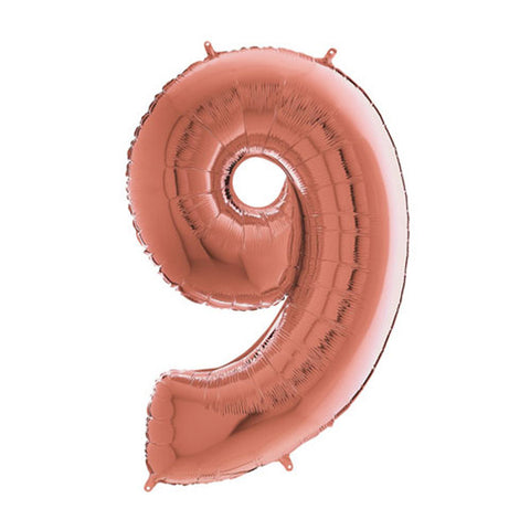 Grabo Rose Gold Number 9 Foil Balloon (26")