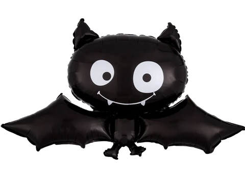 Smiling Black Bat Supershape Foil Balloon (41")
