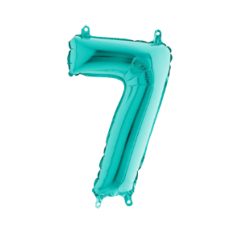 Grabo Tiffany Blue Number 7 Foil Balloon (14")