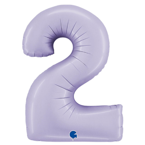 Grabo Lilac Satin Number 2 Foil Balloon (40")
