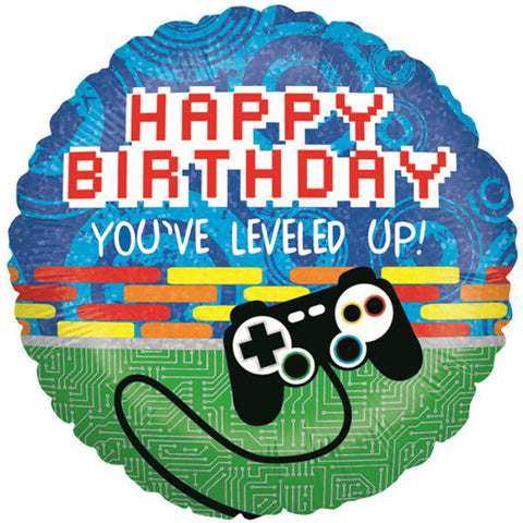 Leveled Up Birthday Foil Balloon (18")