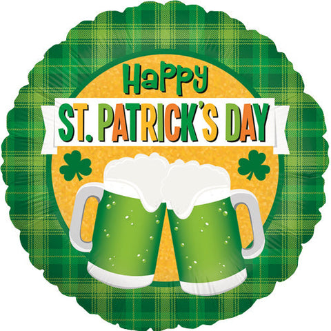 St Patrick's Day Beer Foil Balloon (18")