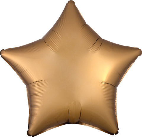 Gold Sateen Satin Luxe Star Balloon (18")