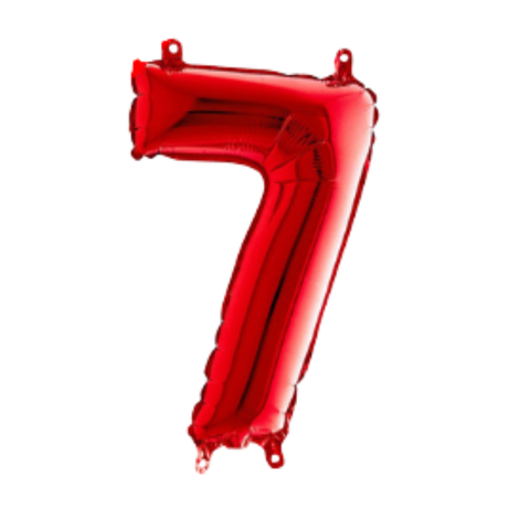 Grabo Red Number 7 Foil Balloon (14")