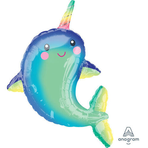 Narwhal Supershape Foil Balloon (39")