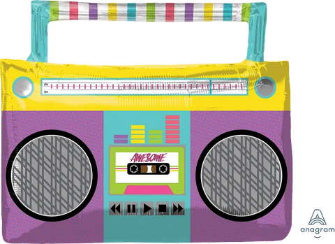 Radio Awesome Party Boom Box Foil Balloon (27")