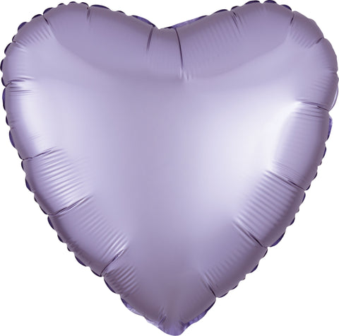 Pastel Lilac Satin Luxe Heart Balloon (18")