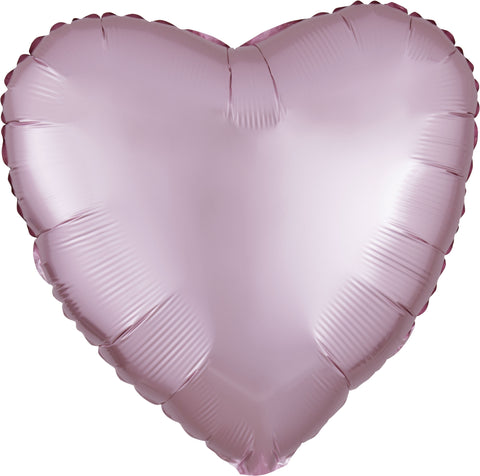 Pastel Pink Satin Luxe Heart Balloon (18")