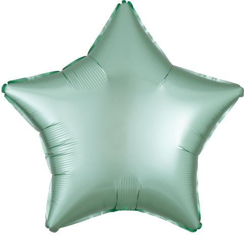 Mint Green Satin Luxe Star Balloon (18")