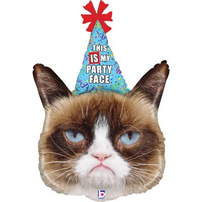 Grumpy Cat Face Foil Balloon (29")