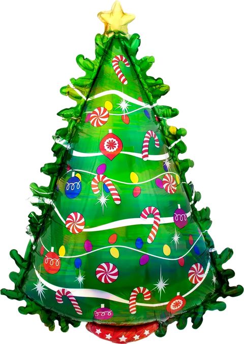 Green Christmas Tree Supershape Foil Balloon (36")