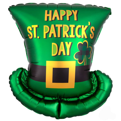 St Patrick's Day Hat Foil Balloon (24")