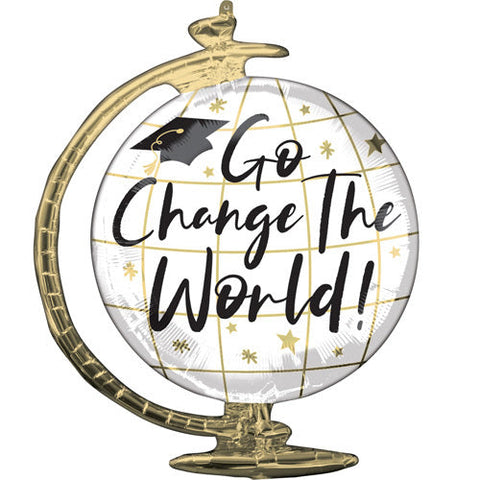 Change The World Globe Foil Balloon (23")