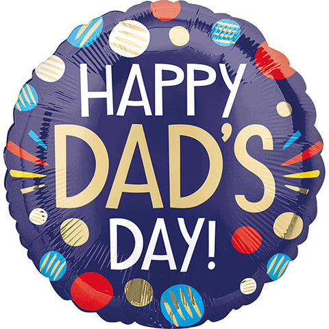 Spotty Happy Dad's Day Foil Balloon (17")