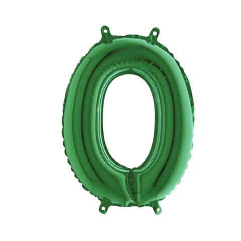 Grabo Green Number 0 Foil Balloon (14")