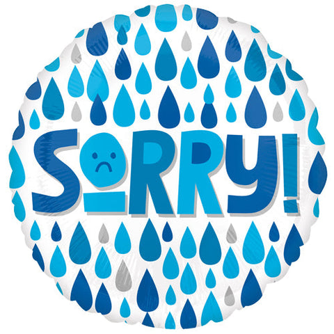 Sorry Raindrops Foil Balloon (17")