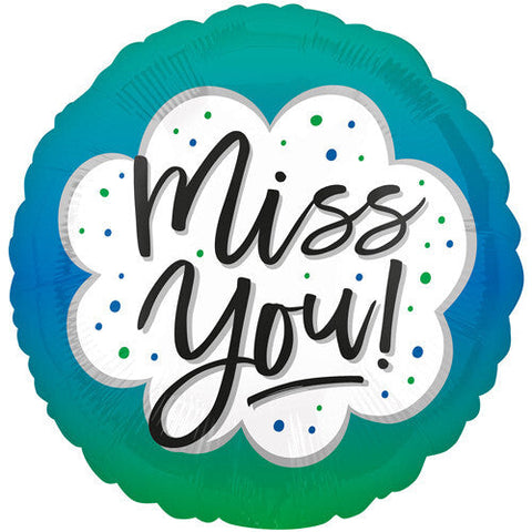 Miss You Ombre Foil Balloon (18")