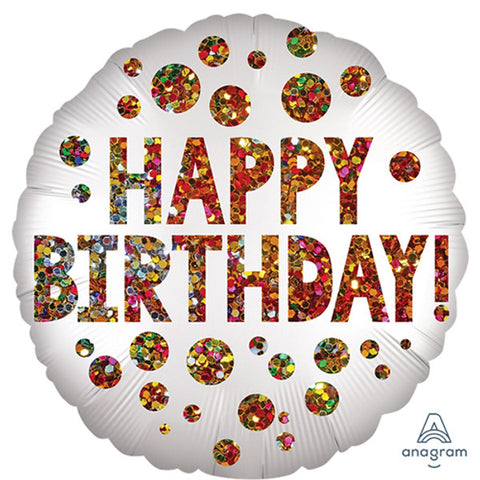 Happy Birthday Sequin Foil Balloon (18")
