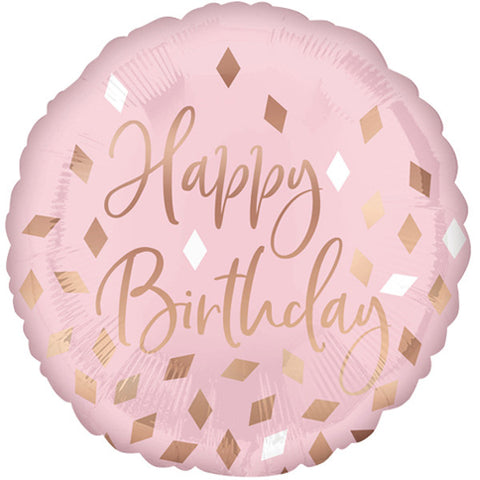Blush Birthday Foil Balloon (18")