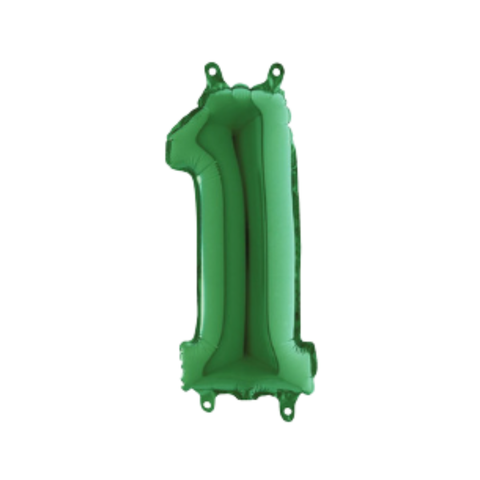 Grabo Green Number 1 Foil Balloon (14")