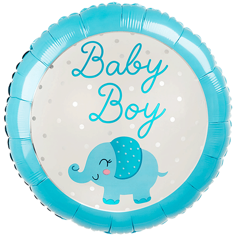 Baby Boy Elephant Foil Balloon (18")