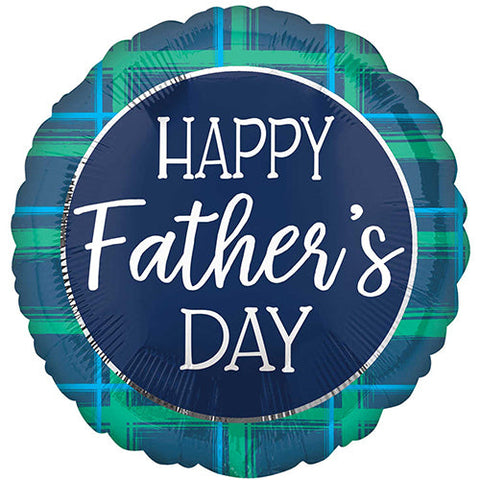 Father's Day Tartan Foil Balloon (17")