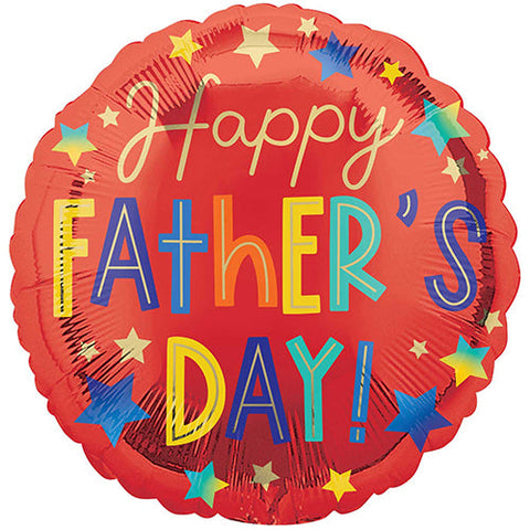Happy Father's Day Stars Foil Balloon (18")