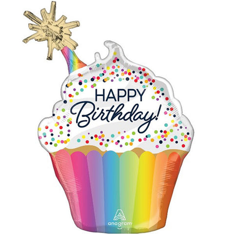 Happy Birthday Confetti Cupcake (31")