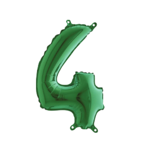 Grabo Green Number 4 Foil Balloon (14")