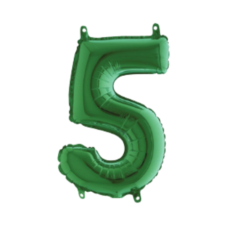 Grabo Green Number 5 Foil Balloon (14")