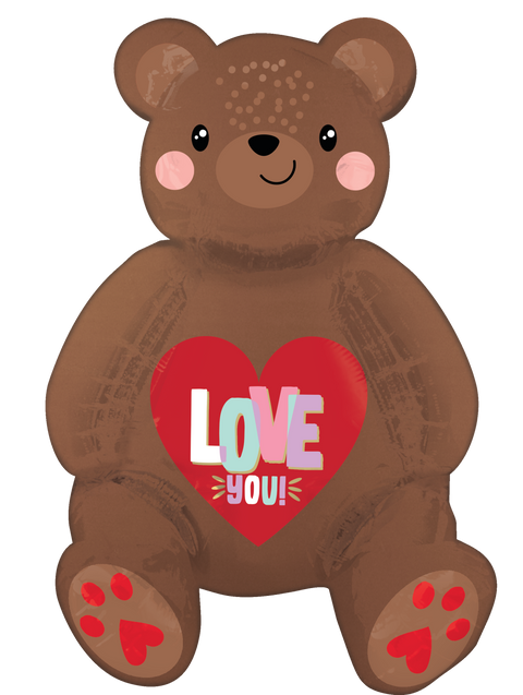 Sitting Bear Air-Filled Foil Balloon (20")