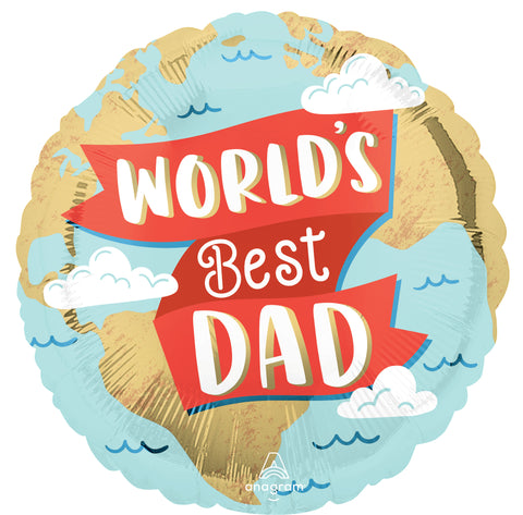 World's Best Dad Round Foil Balloon (18")