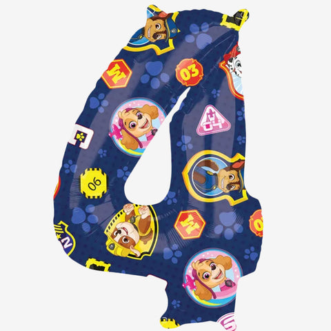 Anagram Paw Patrol Number 4 Foil Balloon (26")