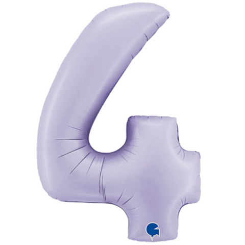 Grabo Lilac Satin Number 4 Foil Balloon (40")