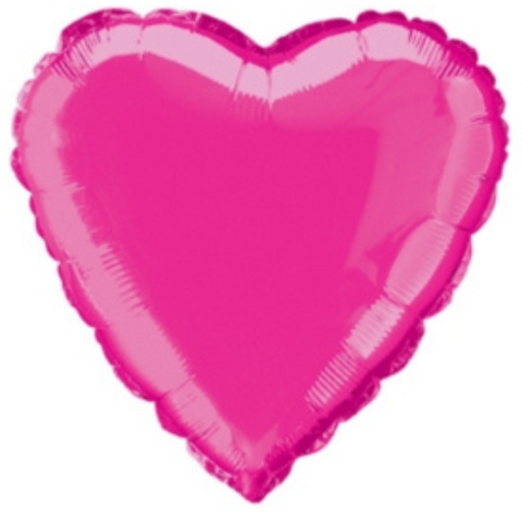 Hot Pink Heart Foil Balloon (18")