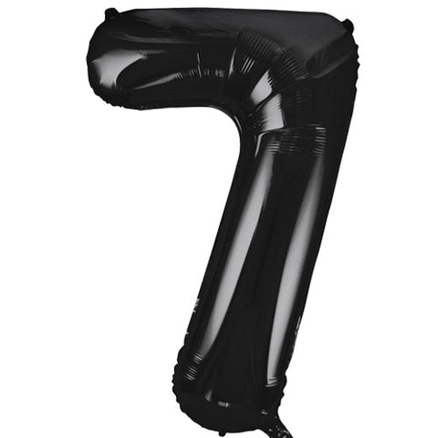 Unique Black Number 7 Foil Balloon (34")