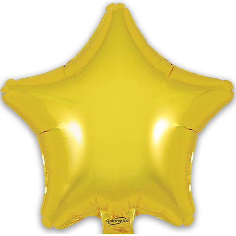 Oaktree Self Sealing Gold Mini Star Balloon (9")