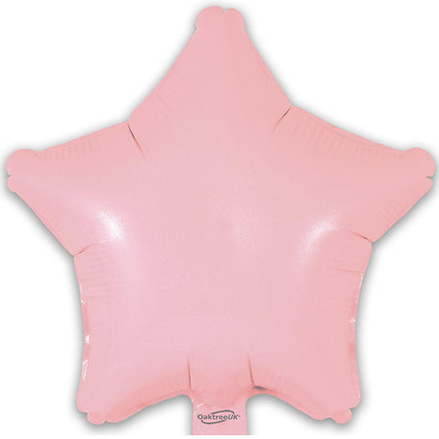 Oaktree Self Sealing Matte Pink Mini Star Balloon (9")
