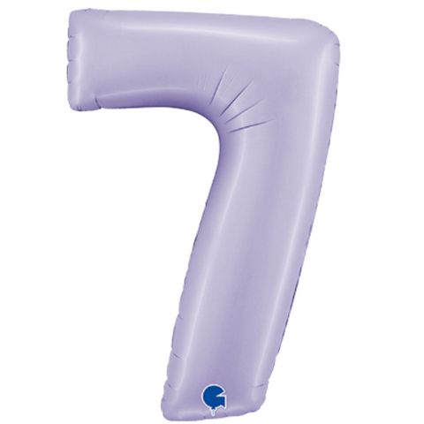 Grabo Lilac Satin Number 7 Foil Balloon (40")