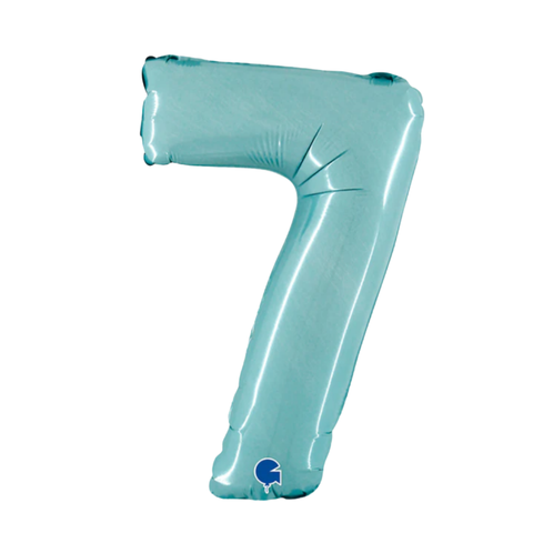 Grabo Pastel BlueNumber 7 Foil Balloon (14")