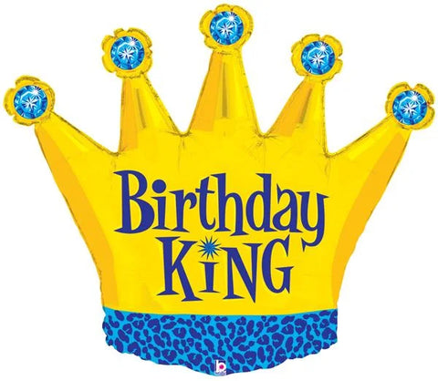 Birthday King Crown - Supershape Foil Balloon (36")