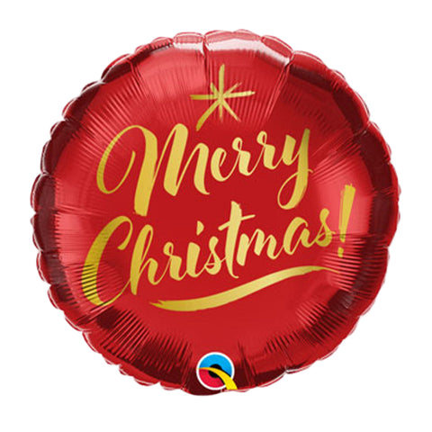 Merry Christmas Gold Script Mini Foil Balloon (9”)