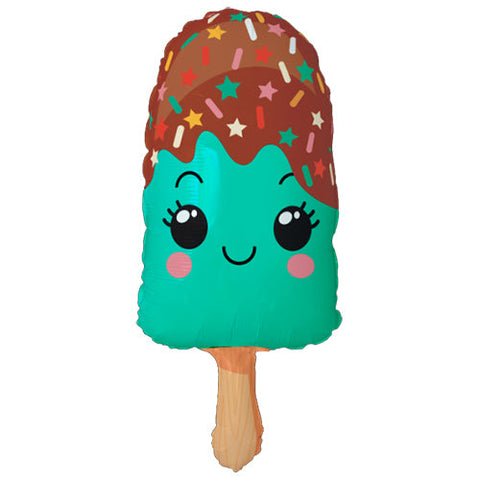 Turquoise Ice Cream Lolly - Supershape Foil Balloon (33")