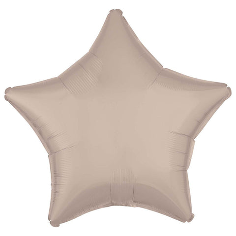 Satin Latte Star Foil Balloon (19")