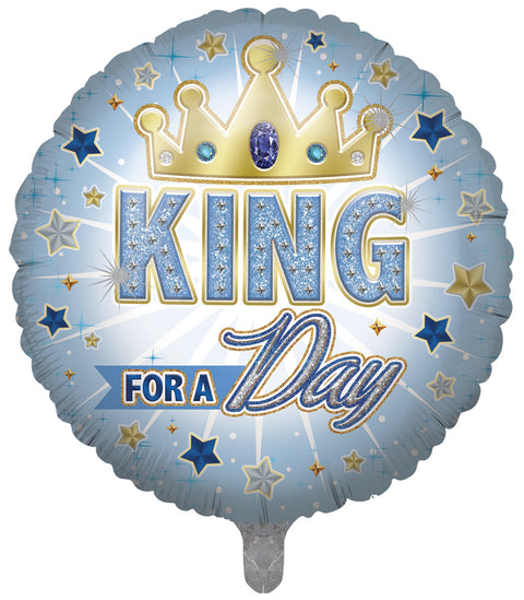 King For a Day Jumbo Round Foil Balloon (31")