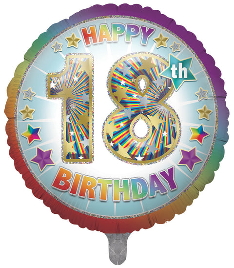 Happy 18th Birthday Jumbo Round Foil (31")